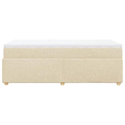 Boxspring met matras stof crèmekleurig 120x200 cm