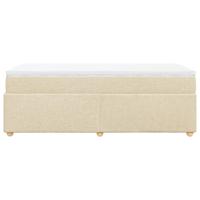 Boxspring met matras stof crèmekleurig 160x200 cm - thumbnail