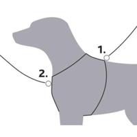 Trixie hondentuig premium trekking rood / grijs - thumbnail