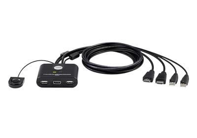 ATEN CS22HF KVM-switch Zwart ATEN CS22HF KVM-switch Zwart