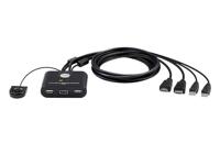 ATEN CS22HF KVM-switch Zwart - thumbnail