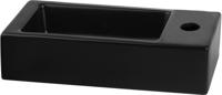Saqu Trento fontein rechts 36x18cm mat zwart - thumbnail