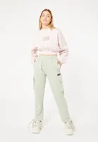 Couture Club Tie Hem Utility Trainingsbroek Dames Groen - Maat XXL - Kleur: Lichtgroen | Soccerfanshop - thumbnail