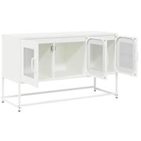 Tv-meubel 100,5x39x60,5 cm koudgewalst staal wit - thumbnail