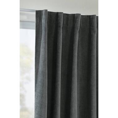 Gordijn Fabian - donkergrijs - 135x280 cm (1 stuk)
