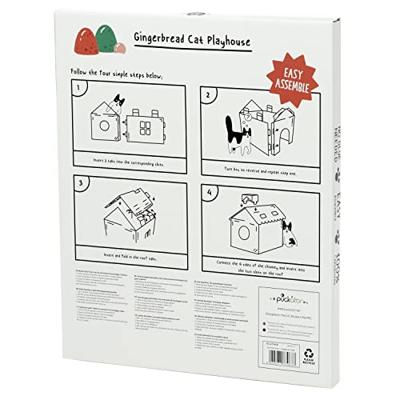 Doe-Het-Zelf Kerstmis Ginger Lane 100% Karton Kat Speelhuisje