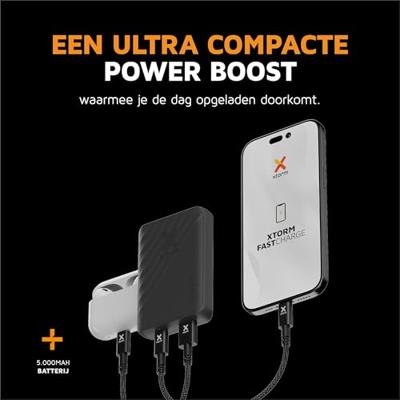 Xtorm Go2 Power Pack 5000 mAh Powerbank Zwart - thumbnail