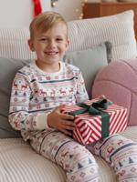 2-delige jongenspyjama Kerstmis familie capsulecollectie nachtblauw - thumbnail