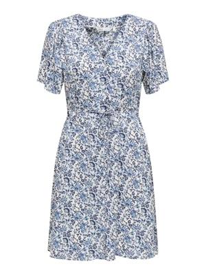 Only Onlevida S/s Short Dress Wvn Noos Zomerjurkjes Pumice Stone Alma Heart Leo