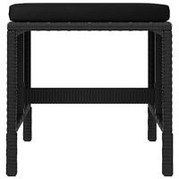 6-delige Tuinset met kussens poly rattan zwart - thumbnail