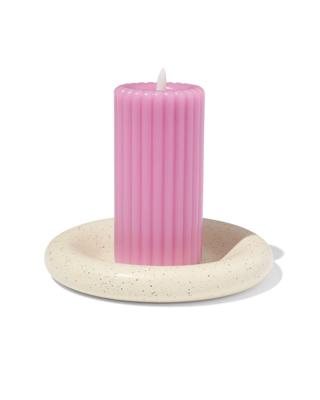 HEMA Kaarsonderzetter ⌀20cm keramiek wit (wit)