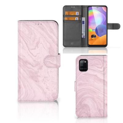 Samsung Galaxy A31 | Bookcase | Marble Pink - Origineel Cadeau Vriendin Samsung Galaxy A31 | Bookcase | Marble Pink - Origineel Cadeau Vriendin