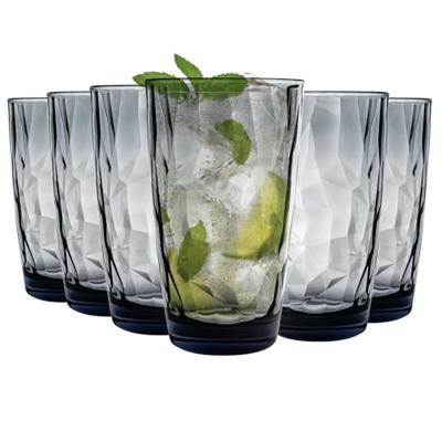 Bormioli Rocco Longdrinkglazen Diamond - Blauw - 470 ml - 6 stuks Bormioli Rocco Longdrinkglazen Diamond - Blauw - 470 ml - 6 stuks