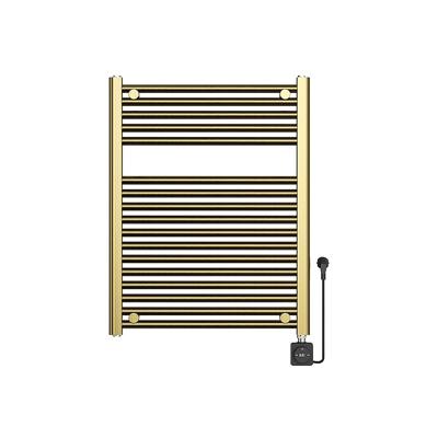 Elektrische Radiator BWS Lara 76.6x60 Cm Smart Wifi Geborsteld Messing PVD Elektrische Radiator BWS Lara 76.6x60 Cm Smart Wifi Geborsteld Messing PVD