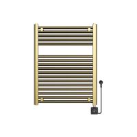 Elektrische Radiator BWS Lara 76.6x60 Cm Smart Wifi Geborsteld Messing PVD - thumbnail