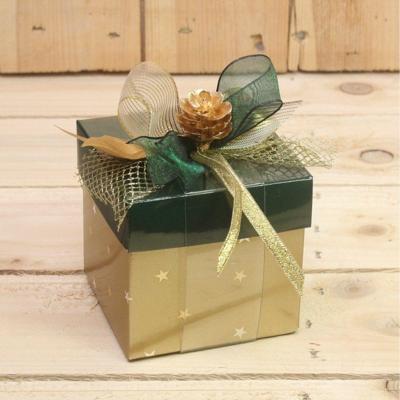 Bonbon doosjes - Chocolade doosje - Goud sterren met banderol transparant Kerst - 24 stuks