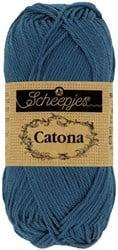 Scheepjes Catona 50g - 164 Light Navy - Haakgaren / Breigaren