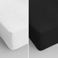 Dreamhouse Katoenen Hoeslaken Zwart 90 x 200 cm - thumbnail