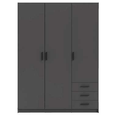 Kledingkast Sprint 3-deurs - antracietkleur - 200x147x50 cm