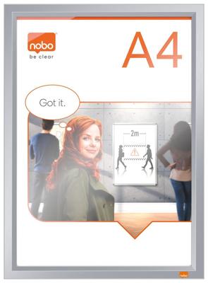 Nobo Impression clicklijst, ft A4, met geanodiseerd frame