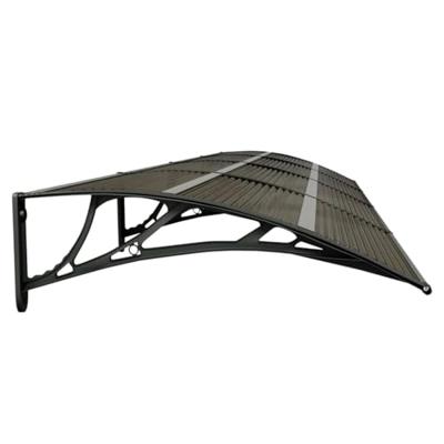 VidaXL Deurluifel 350x75 cm polycarbonaat zwart VidaXL Deurluifel 350x75 cm polycarbonaat zwart