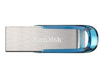 SanDisk Ultra Flair USB flash drive 128 GB USB Type-A 3.2 Gen 1 (3.1 Gen 1) Blauw, Zilver - thumbnail