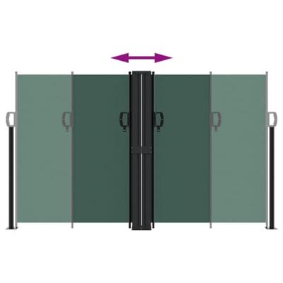 VidaXL Windscherm uittrekbaar 140x1000 cm donkergroen