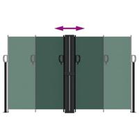 VidaXL Windscherm uittrekbaar 140x1000 cm donkergroen - thumbnail