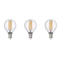 LED Lamp - Filament - Trion Tropin - Set 3 Stuks - E14 Fitting - 2W - Warm Wit-2700K - Transparant Helder - Glas - thumbnail