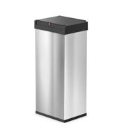 Hailo Bix-Box Swing XL 8602110 Afvalbak 52 l RVS (l x b x h) 260 x 339 x 763 mm Zilver, Zwart Met zelfsluitende zwenkdeksel 1 stuk(s) - thumbnail