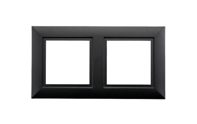 SG Afdekraam Soft Square Zwart 2 gaten 903257