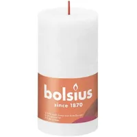 Bolsius stompkaars rustiek shine 6.8x13cm cloudy white - thumbnail