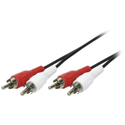 LogiLink CA1039 Cinch Audio Aansluitkabel [2x Cinch-stekker - 2x Cinch-stekker] 2.50 m Zwart (mat)