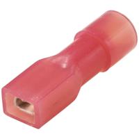 TRU COMPONENTS TC-11599324 Platte stekker (female) Insteekbreedte: 2.8 mm Insteekdikte: 0.8 mm 180 ° Volledig geïsoleerd Rood 1 stuk(s) - thumbnail