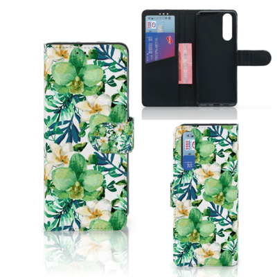 Sony Xperia 5 Hoesje Orchidee Groen
