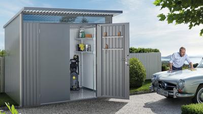 Biohort AvantGarde A6 metalen berging 260x260x220 cm met dubbele deur Biohort AvantGarde A6 metalen berging 260x260x220 cm met dubbele deur