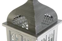 Lykta DKD Home Decor Verouderde afwerking Wit Grijs Hout Kristal 19 x 19 x 42 cm - thumbnail