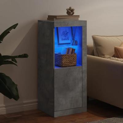 Dressoir met LED-verlichting 41x37x100 cm betongrijs