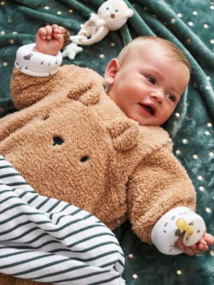 Slaapzakje met uitneembare mouwen Beren GREEN FOREST Oeko-Tex® donkerbeige