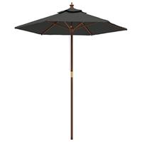VidaXL Parasol met houten paal 196x231 cm antracietkleurig - thumbnail