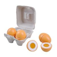 Simply For Kids Doosje met Houten Eieren 4-delig - thumbnail