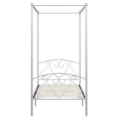 Hemelbedframe metaal wit 100x200 cm