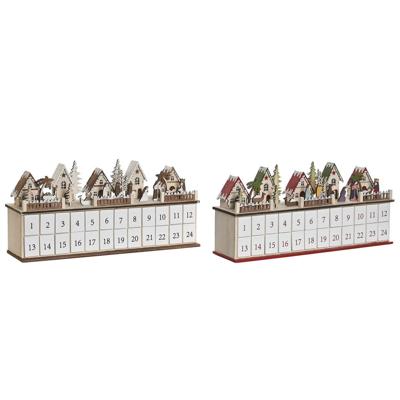 Adventkalender DKD Home Decor Hout 45 x 11 x 23 cm (2 Stuks)