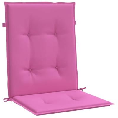 VidaXL Stoelkussens 2 st lage rug stof roze VidaXL Stoelkussens 2 st lage rug stof roze