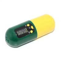 Pil-type elektronische Pillbox timer draagbare grote capaciteit eendelige Smart reminder Kit (geel-groen) - thumbnail