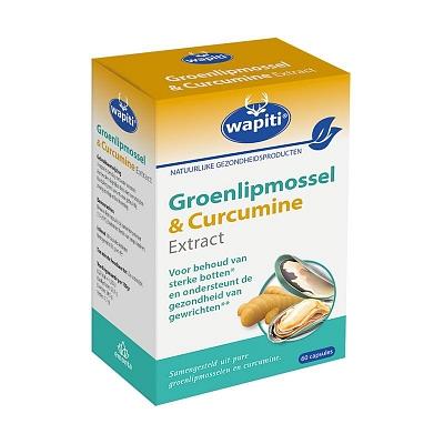 Wapiti GroenLip Mossel & Curcumine 60Capsules