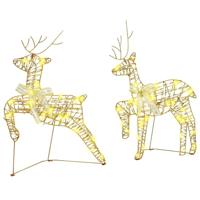 VidaXL Led rendieren met 40 led 5 pcs goud pet - thumbnail