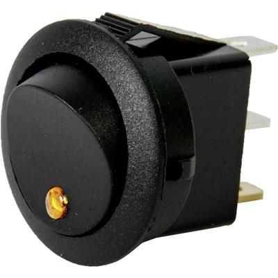 HP tuimelschakelaar rocker switch mini round led yellow