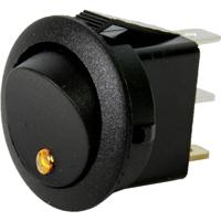 HP tuimelschakelaar rocker switch mini round led yellow - thumbnail