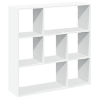 Kamerscherm / boekenkast 102x29x103,5 cm bewerkt hout wit - thumbnail